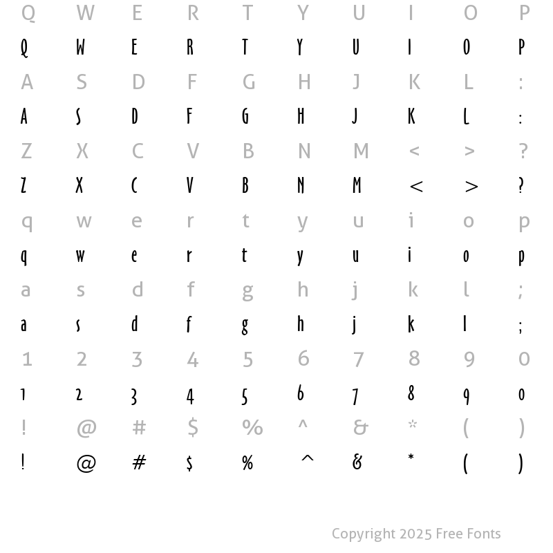 Character Map of OzHandicraftCyrillic BT Roman