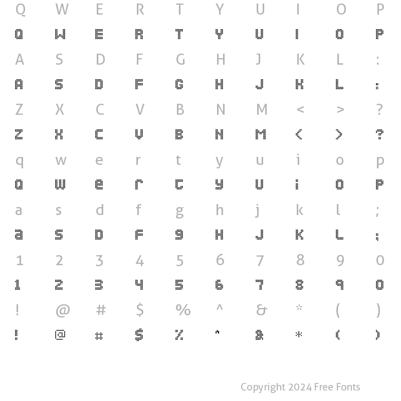 Character Map of Ozone Regular