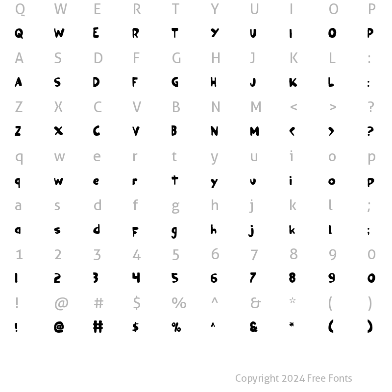 Character Map of Ozymandias Bold Bold