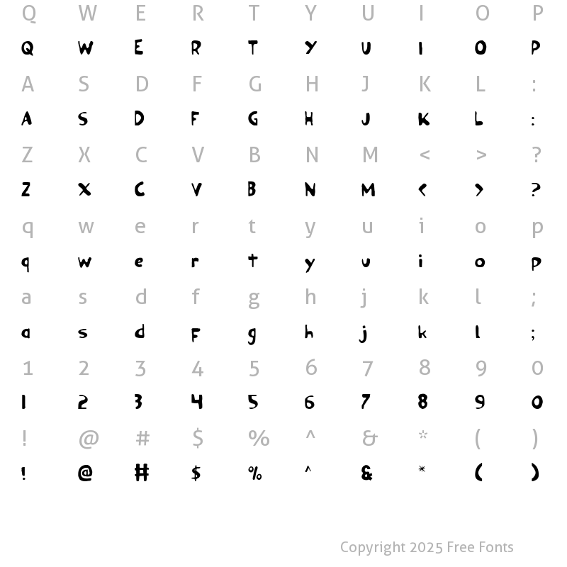 Character Map of Ozymandias Regular