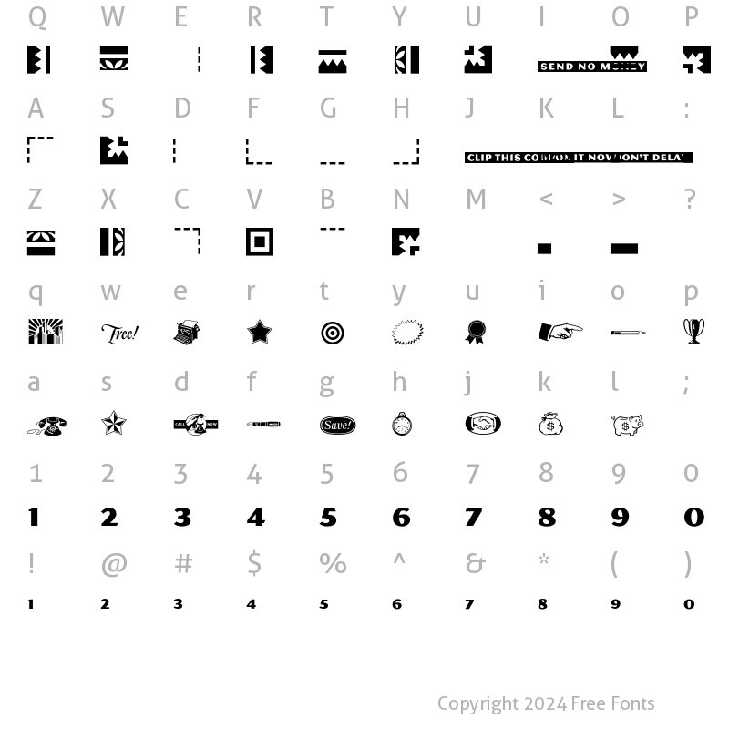 Character Map of P FCommerceCommunication Regular