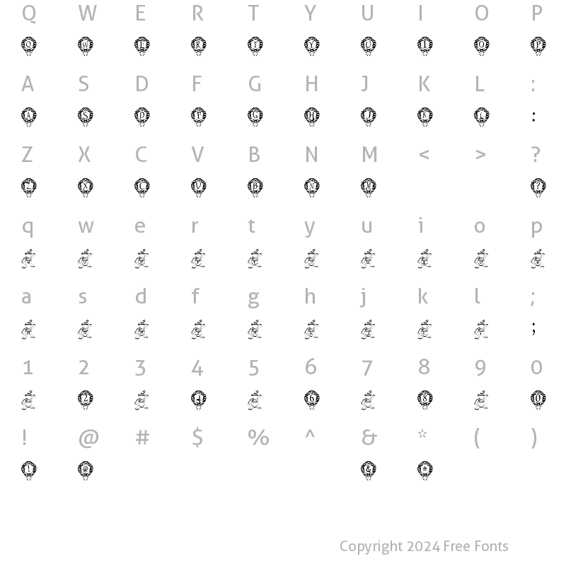 Character Map of P-xmas Font Regular