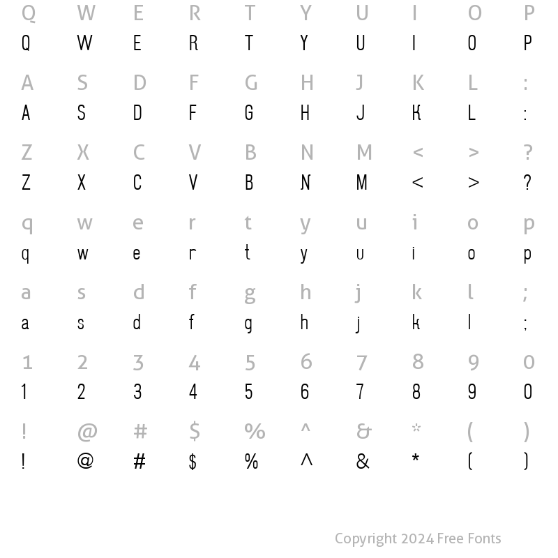 Character Map of P131 Regular