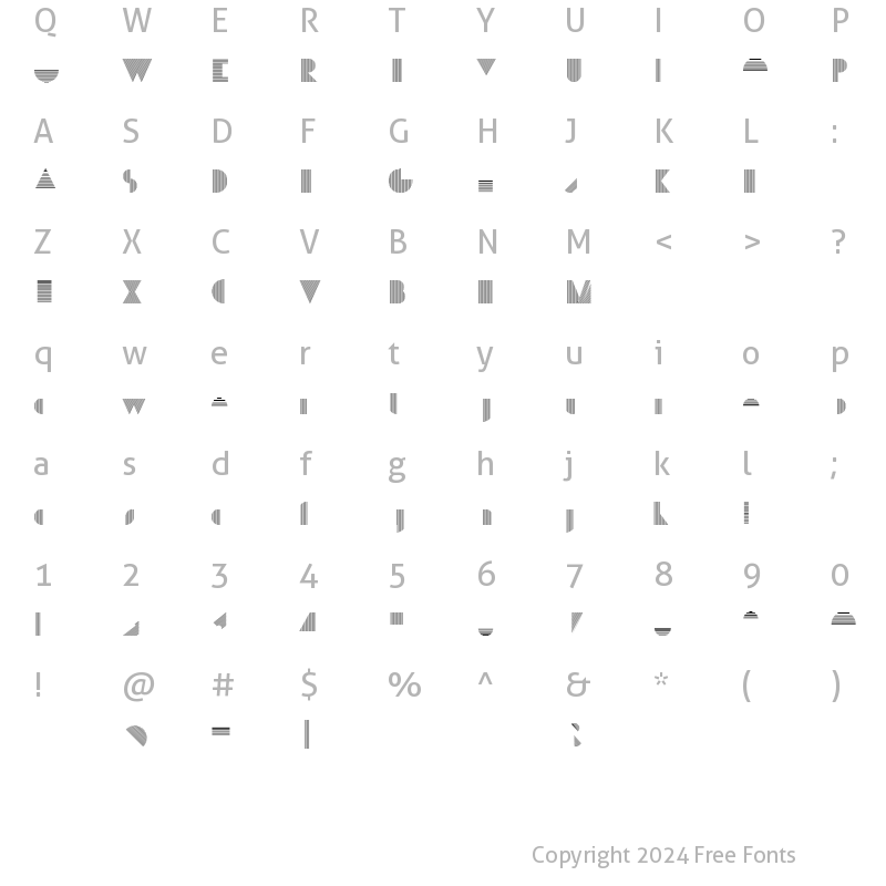 Character Map of P22 Bifur F Regular