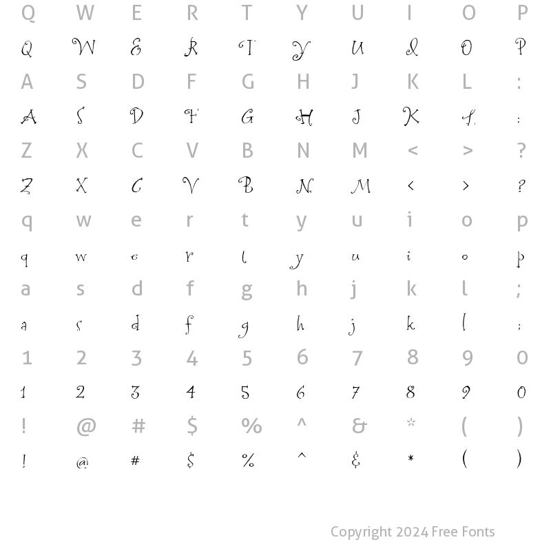 Character Map of P22 Bramble Wild Wild