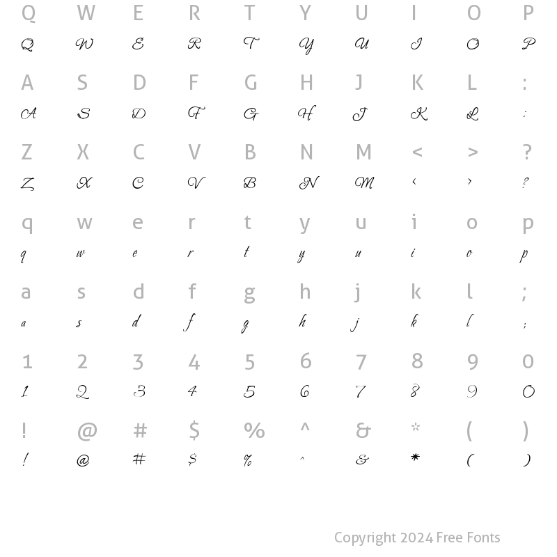 Character Map of P22 Petemoss Regular