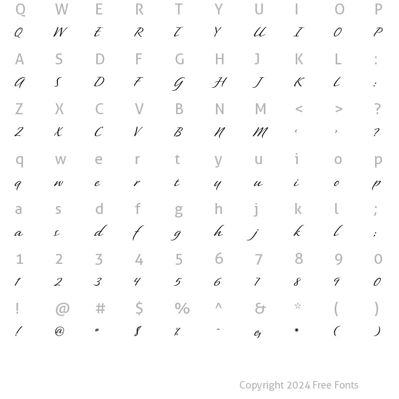 Character Map of P22 Sweepy OT Regular