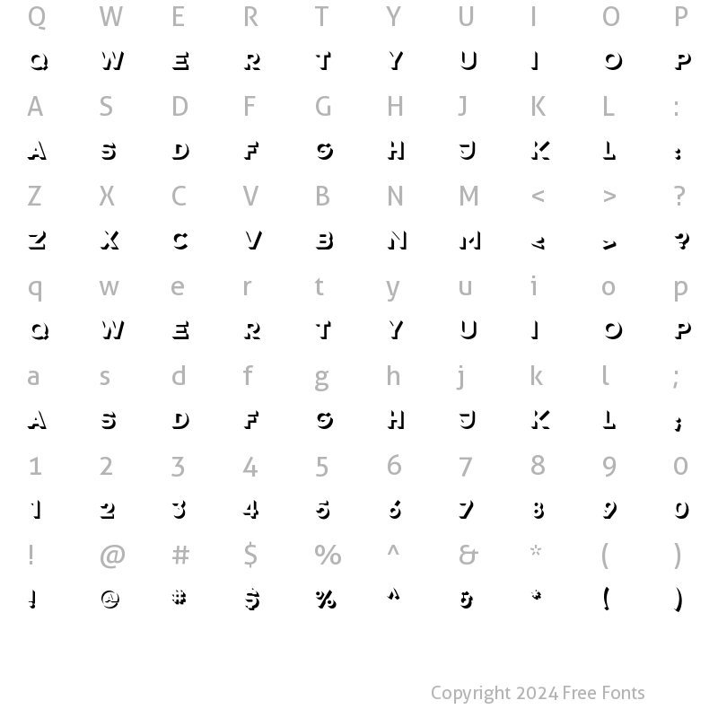 Character Map of P22Bayer Shadow Regular