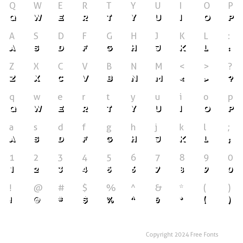 Character Map of P22Bayer-Shadow Roman