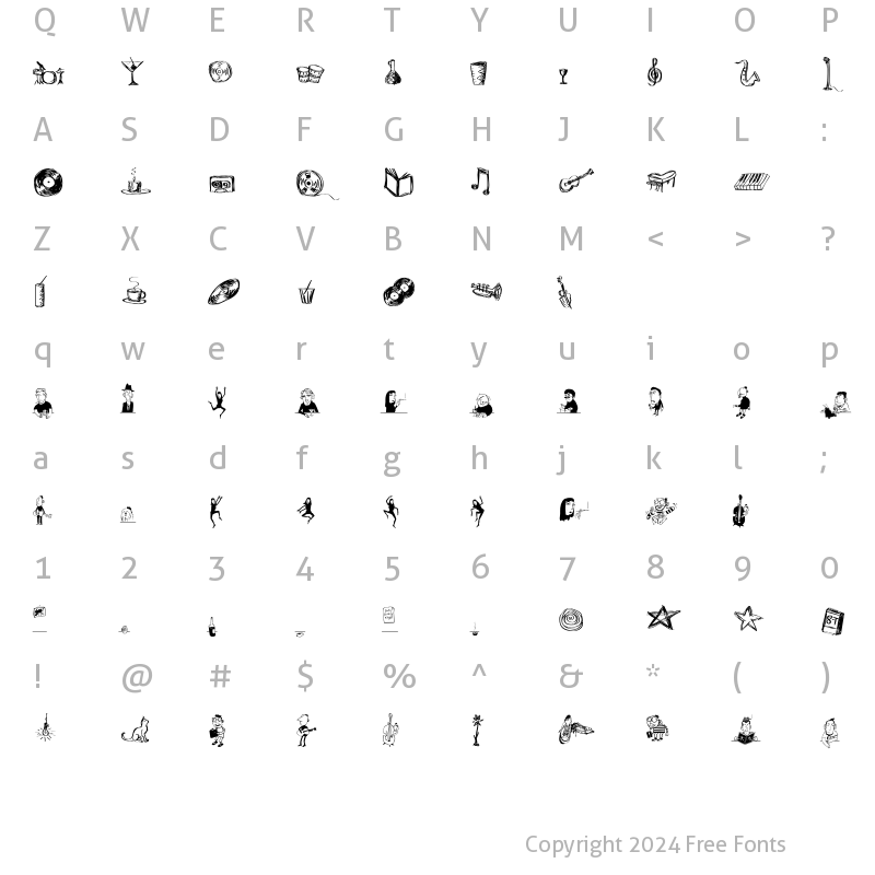 Character Map of P22DaddyO Beatsville Regular