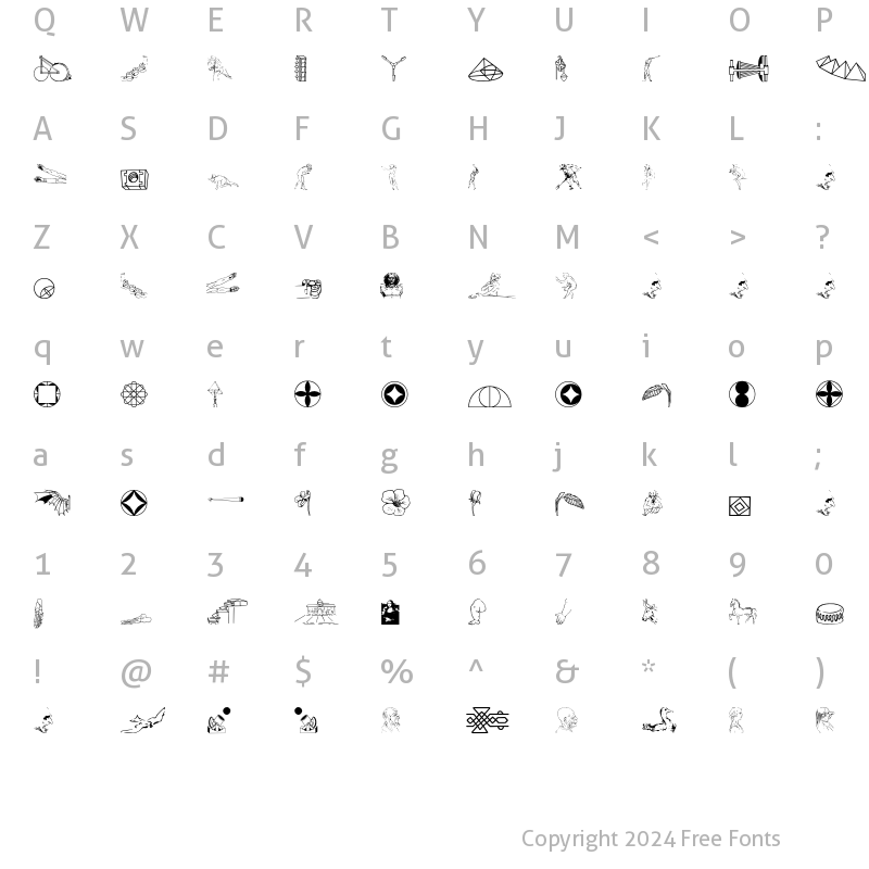 Character Map of P22DaVinci Extras Regular