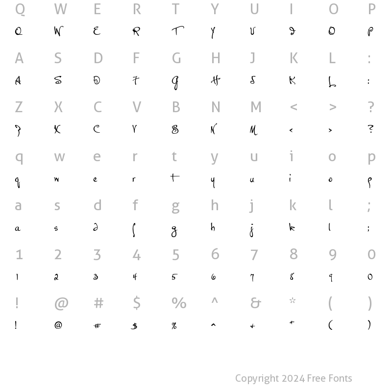 Character Map of P22Hopper Josephine Regular