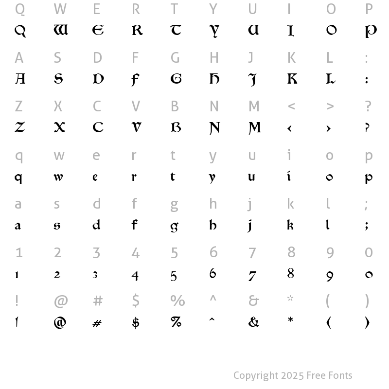 Character Map of P22MorrisTroy Medium