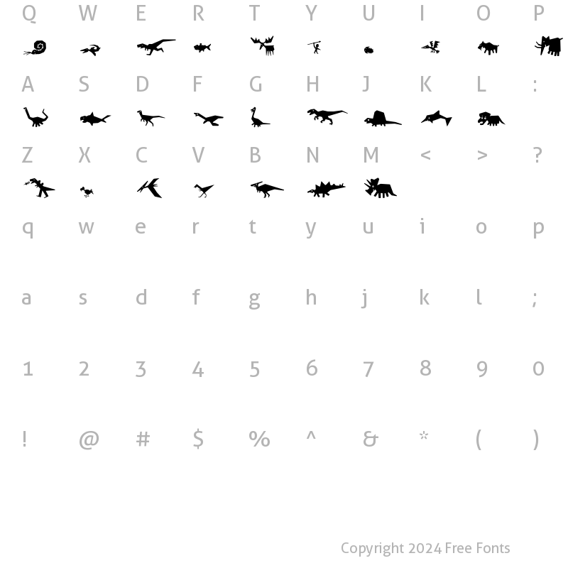 Character Map of P22Prehistoric Pals Regular