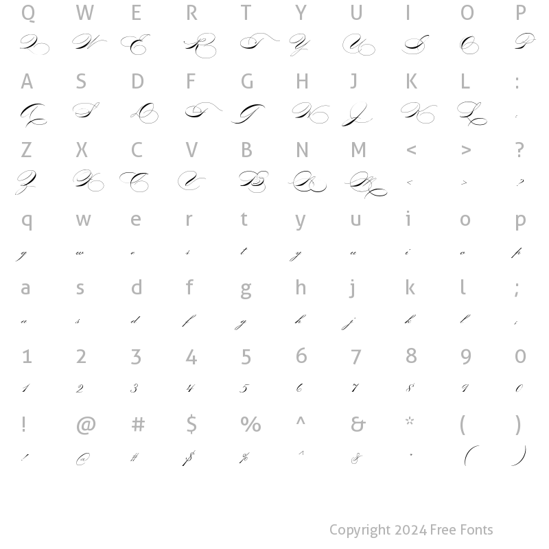 Character Map of P22ZanerFour Regular