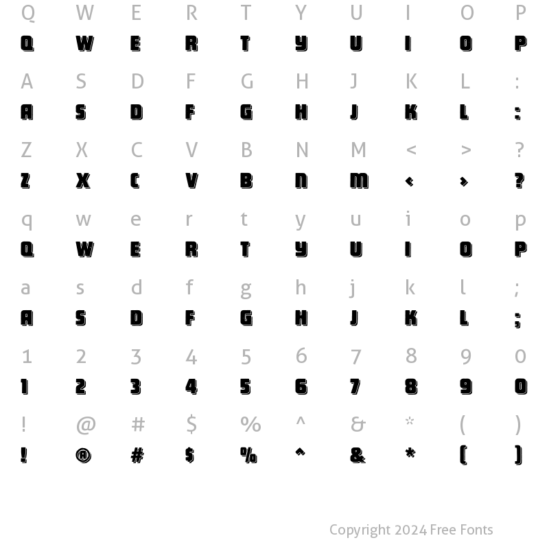 Character Map of Pacifico Alternate Regular