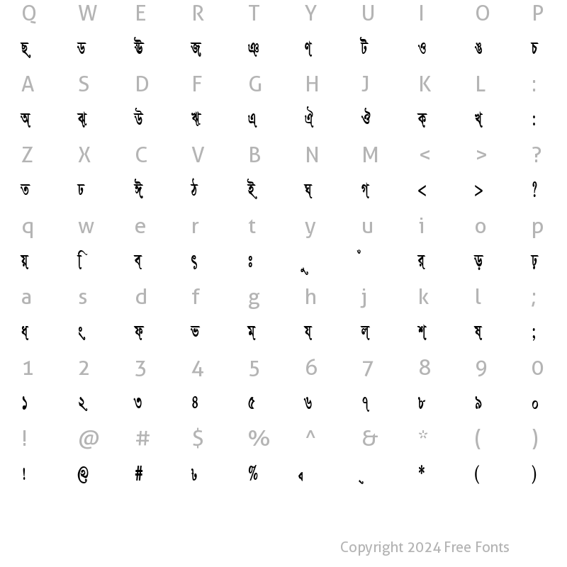 Character Map of PadmaCMJ Bold