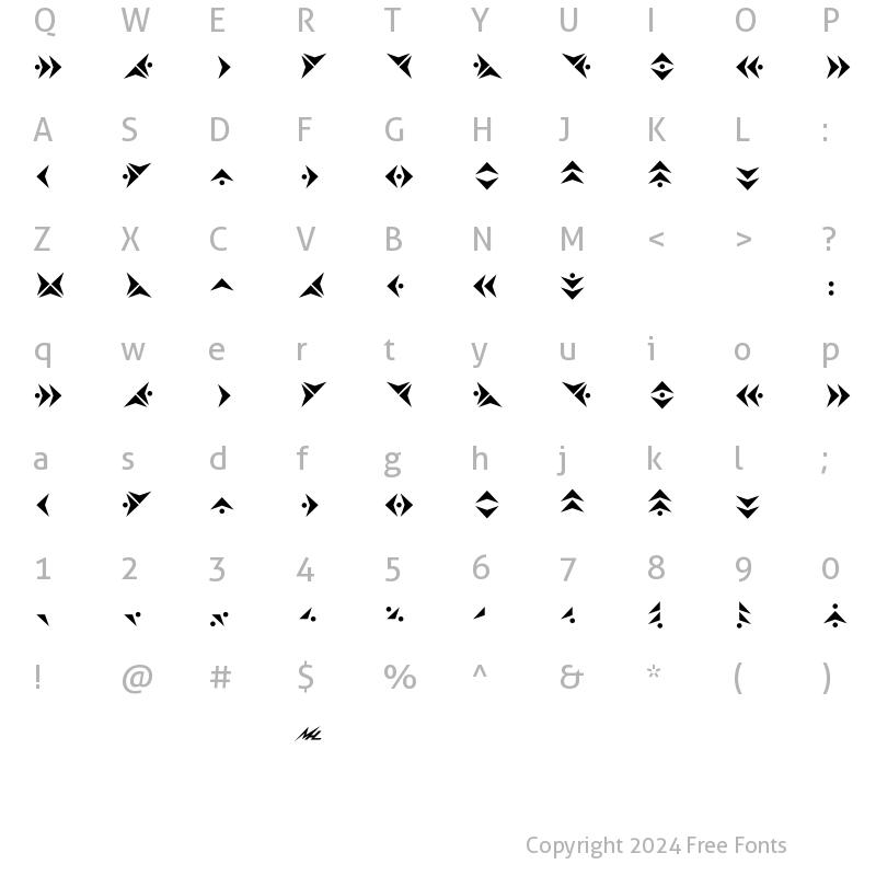 Character Map of Pak'ma'ra Bold