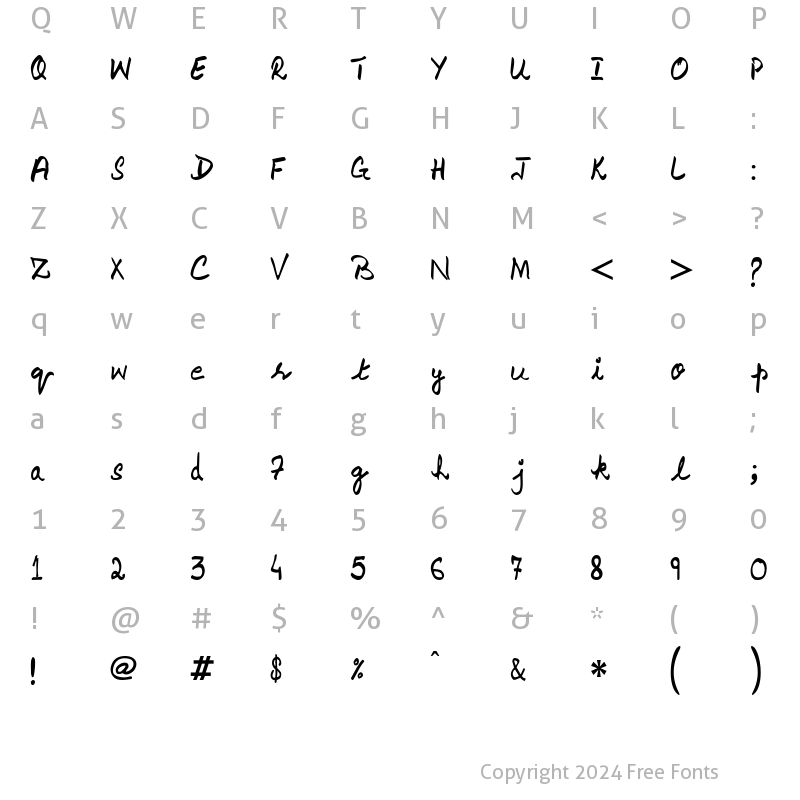 Character Map of PakType Naqsh Regular