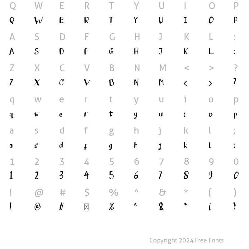 Character Map of Palason Regular