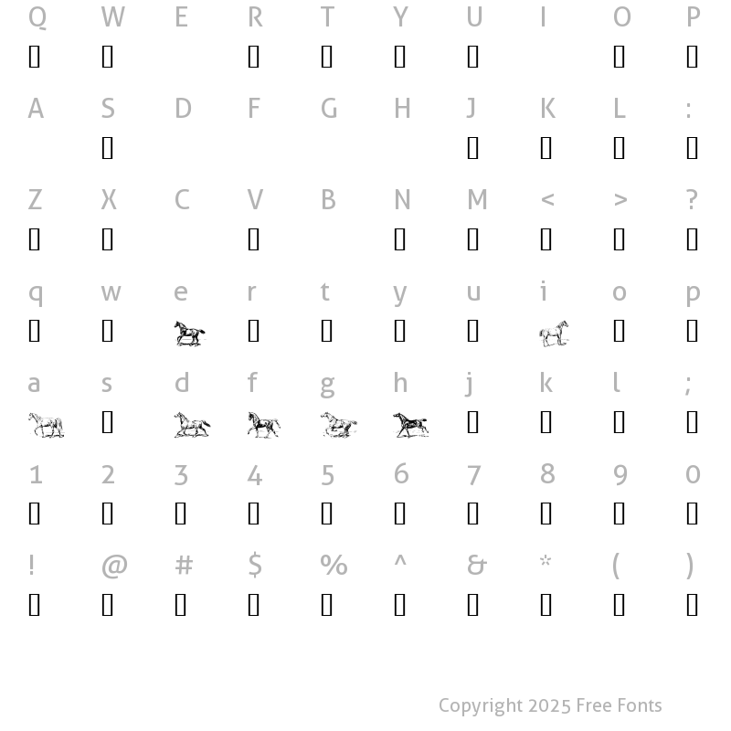 Character Map of Palefroi Regular