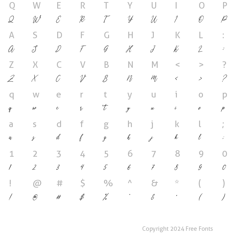 Character Map of Pallpitas Regular