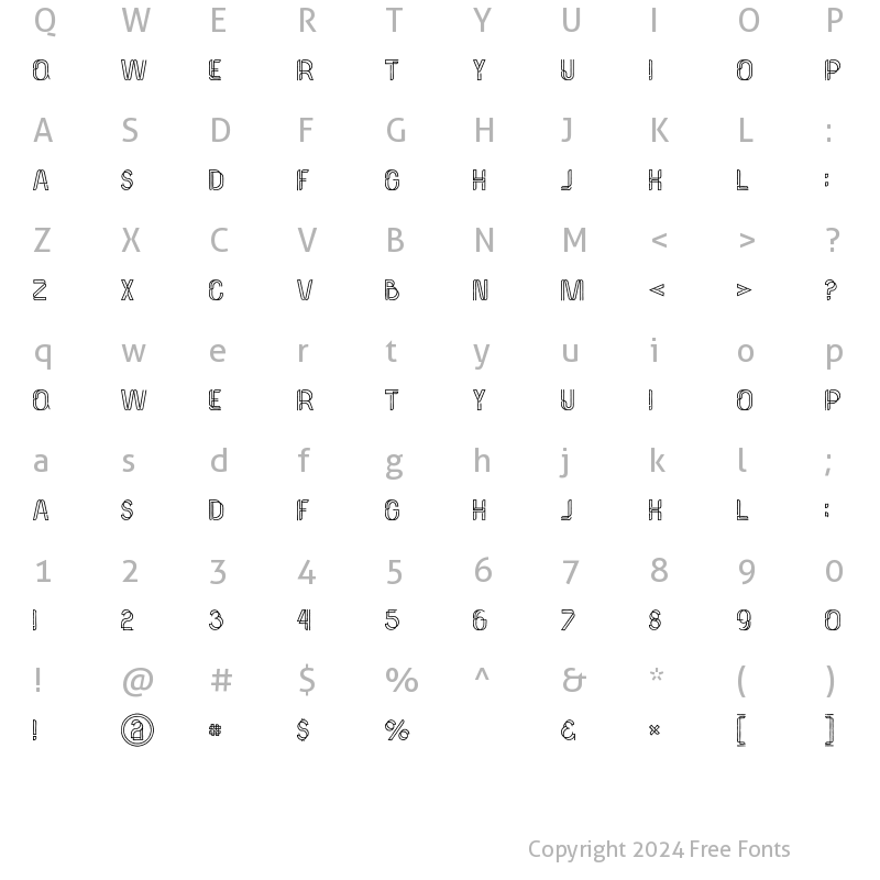 Character Map of Palma Medium Grunge Medium Grunge