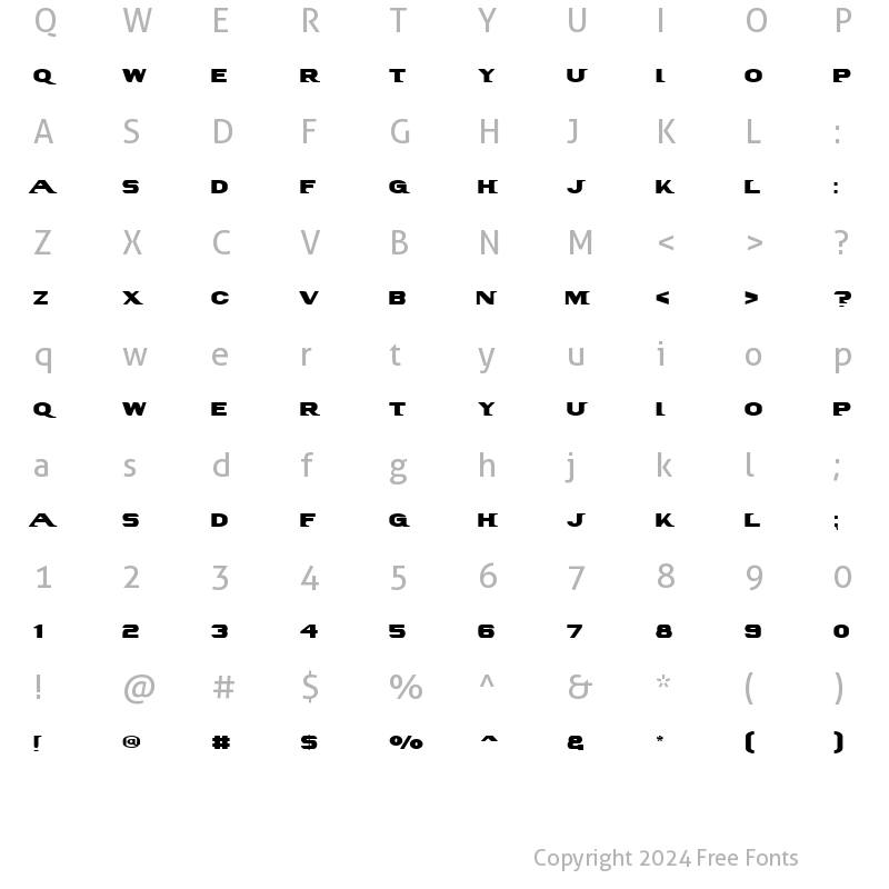 Character Map of PanAm LogoText Regular