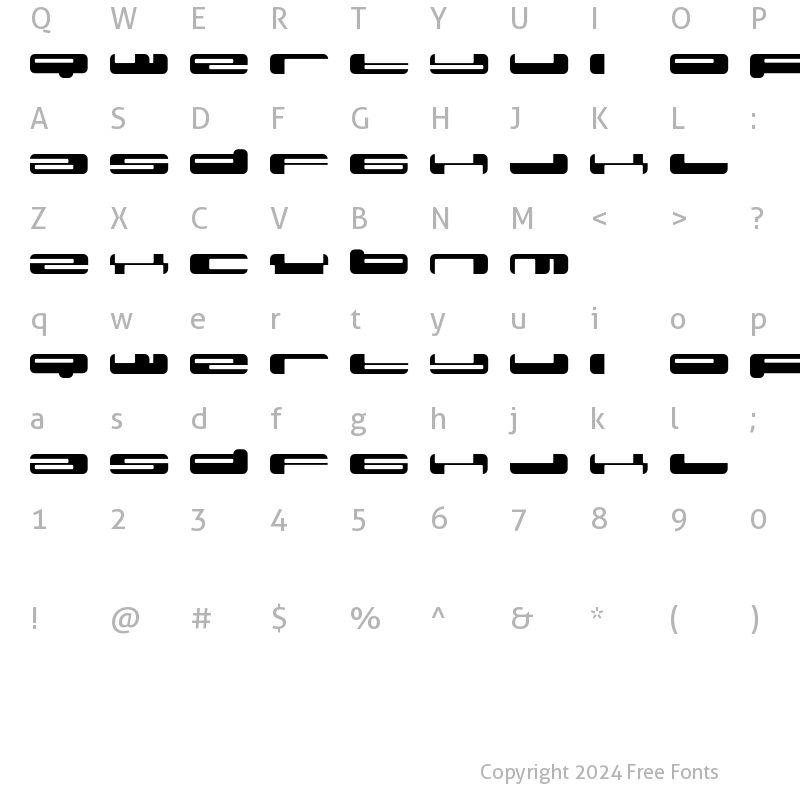 Character Map of Pancake Regular