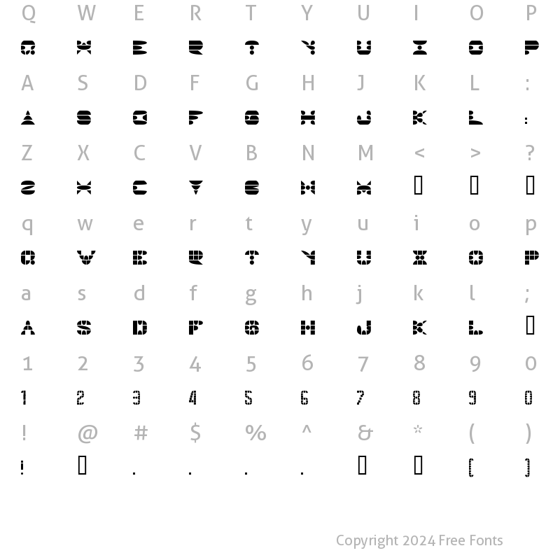 Character Map of PANGOTH sharp