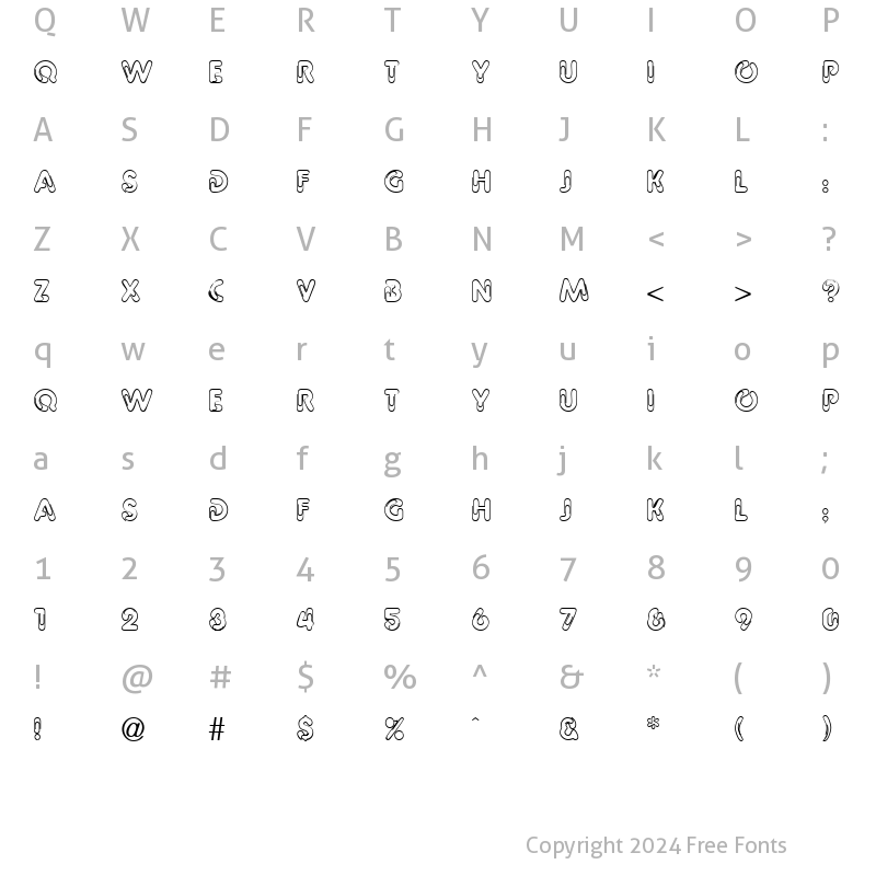 Character Map of Paperbin DB Regular