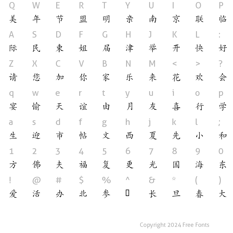 Character Map of PaperTigerSSK Regular