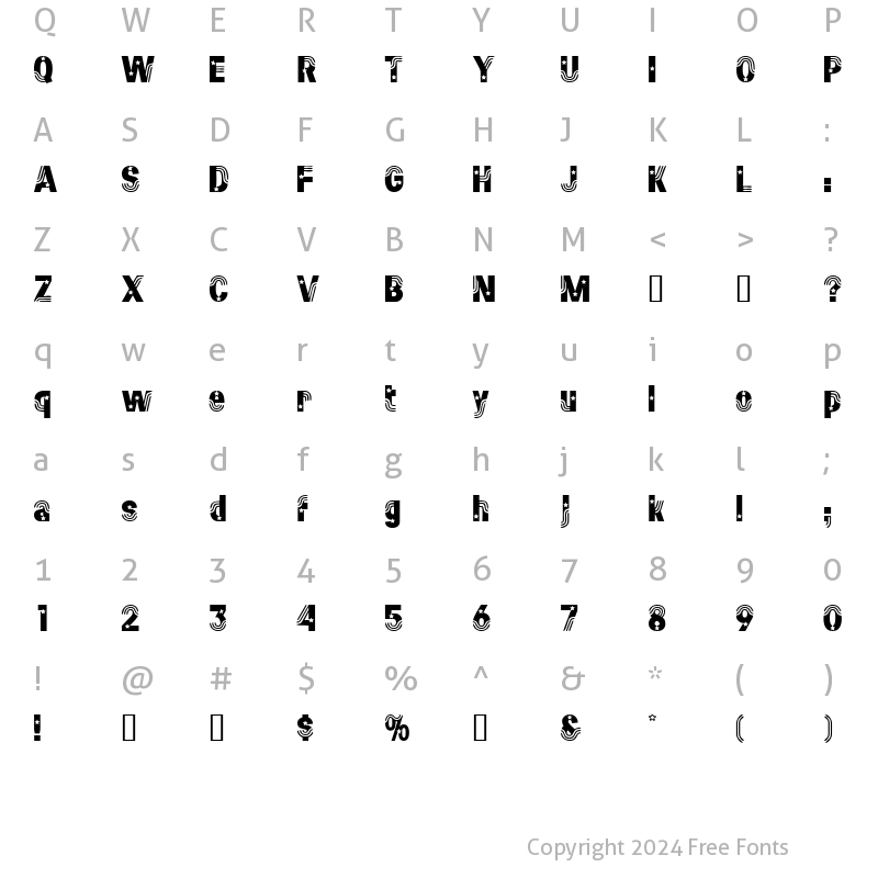 Character Map of ParadeSSK Regular