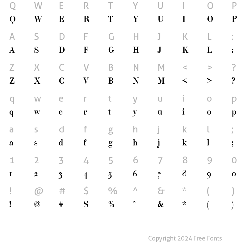 Character Map of ParagonNordC Regular