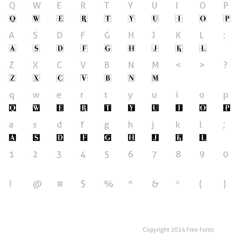 Character Map of ParmaInitialenMK Regular