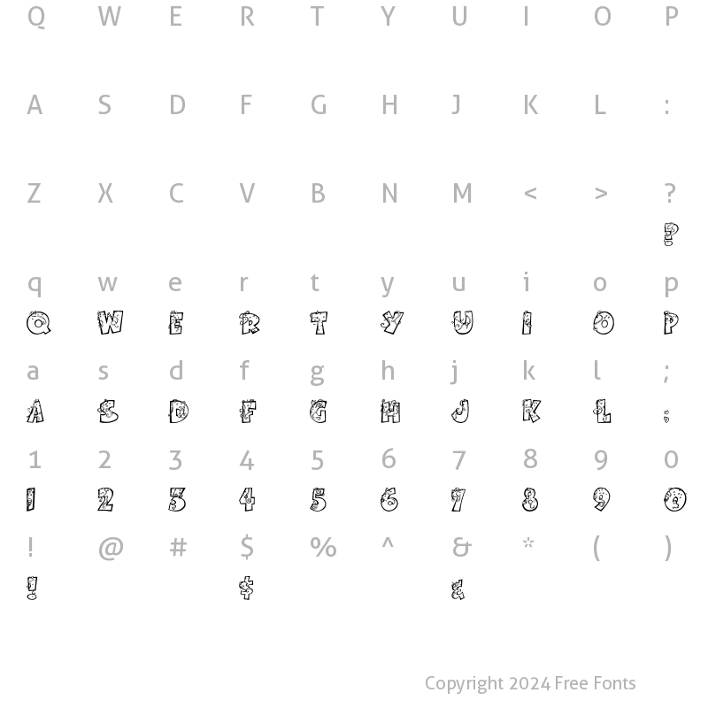 Character Map of PartybyTom Regular