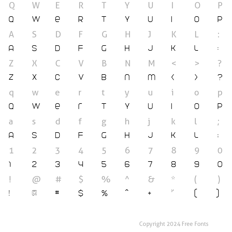 Character Map of Parvoflavin Light