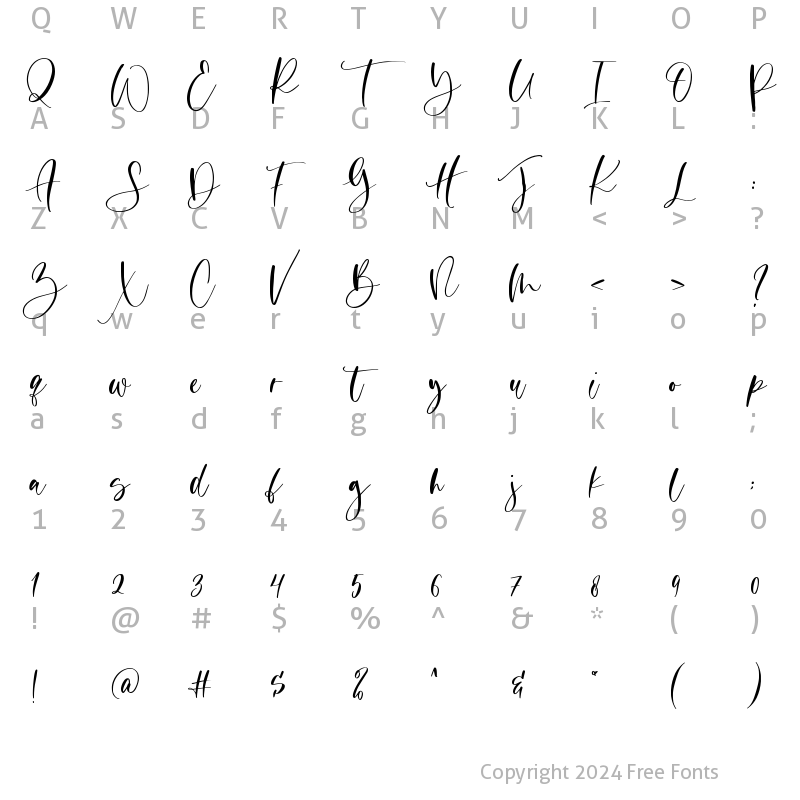 Character Map of Pashmina Regular