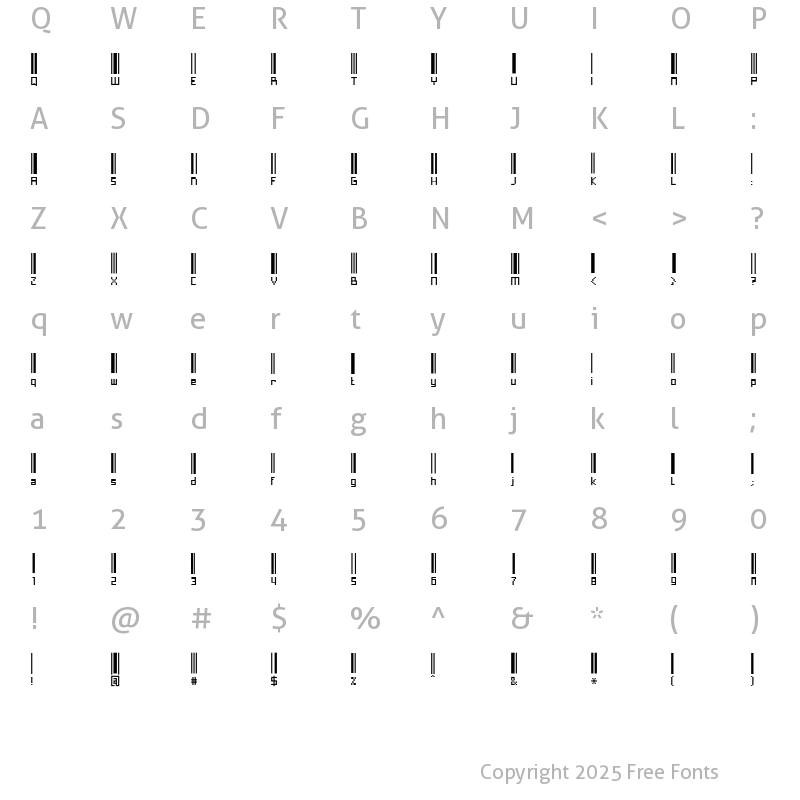 Character Map of Paskowy Regular