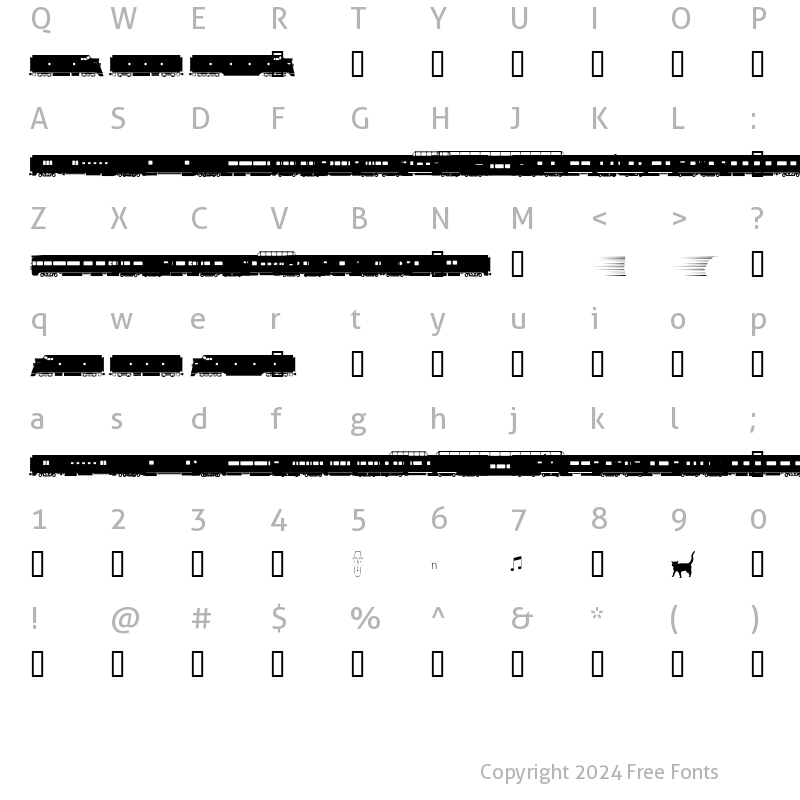 Character Map of Passenger Regular