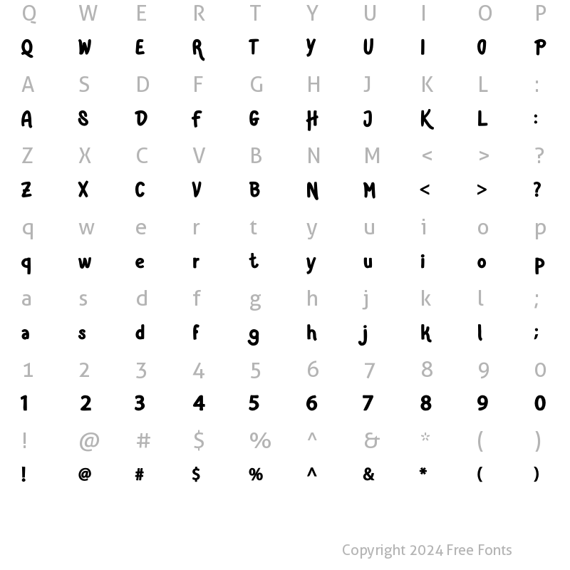 Character Map of Patahola Bold