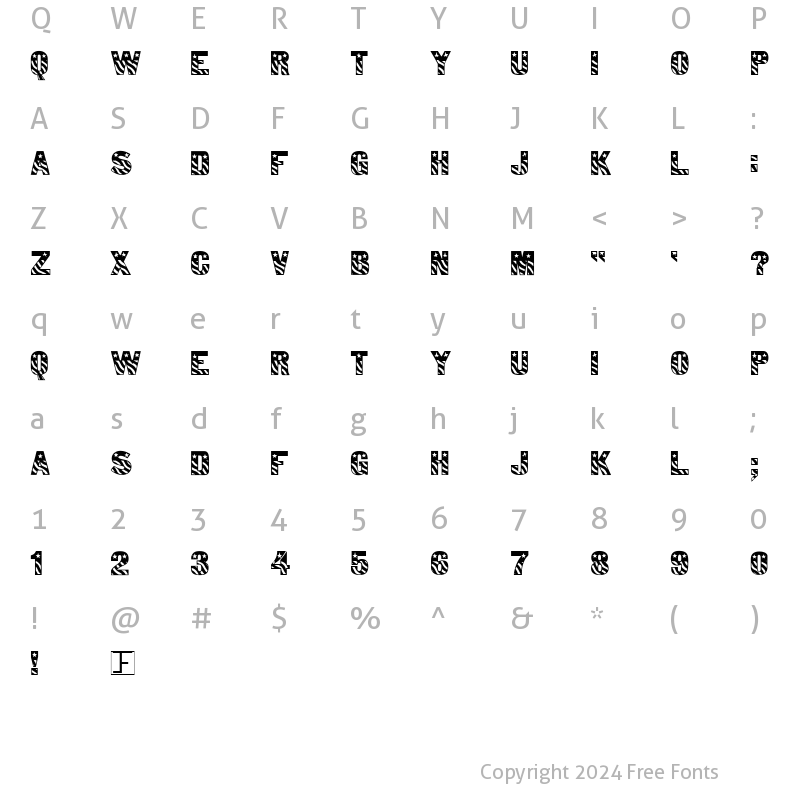 Character Map of Patriot Normal