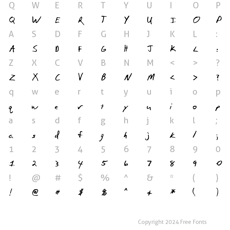 Character Map of Paulson Regular