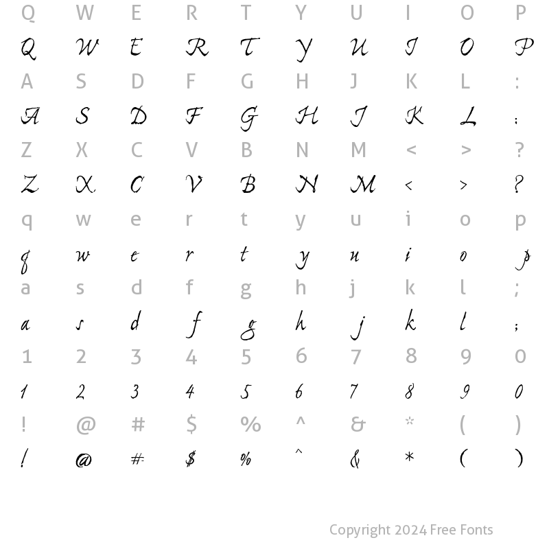 Character Map of PC Stone Script Regular