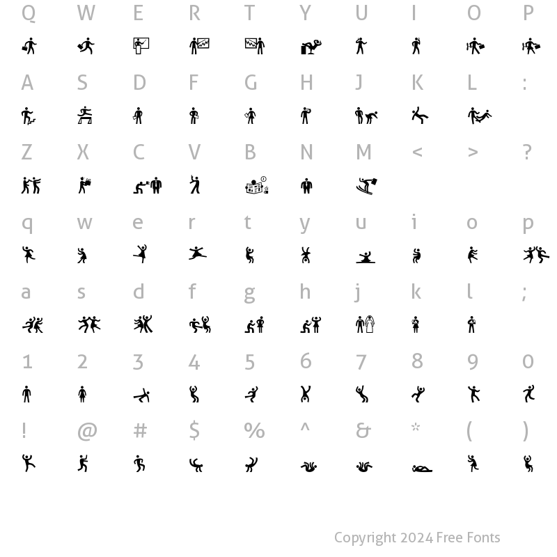 Character Map of PedestriaMVB-PictOne Regular