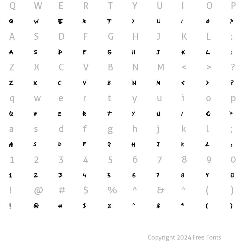 Character Map of People Are People Regular