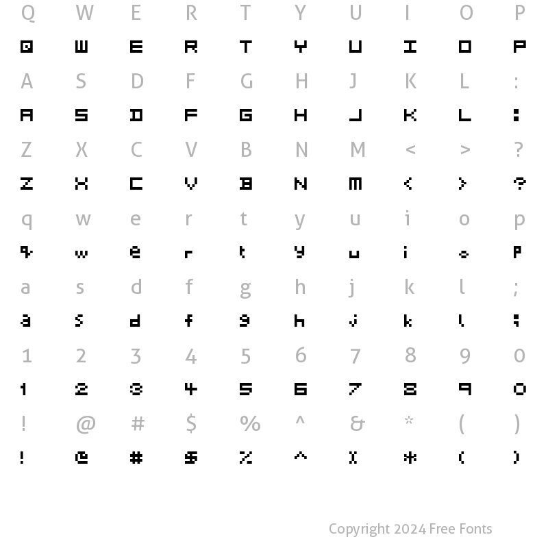 Character Map of Period X Regular