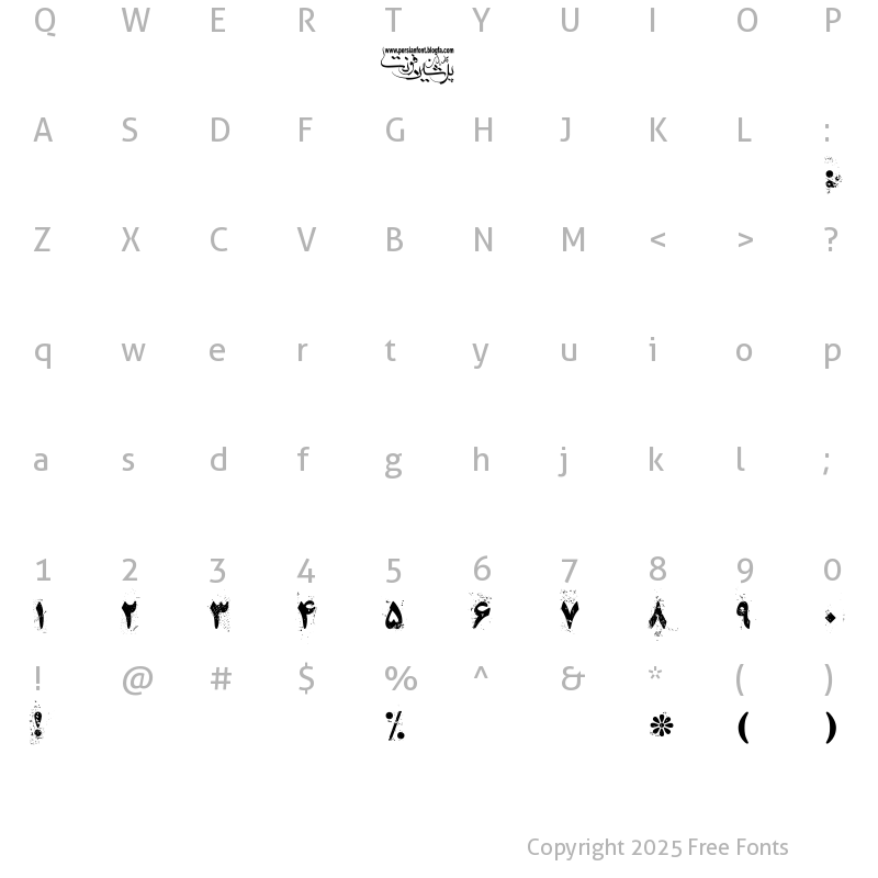 Character Map of persian-titraj-5 Bold