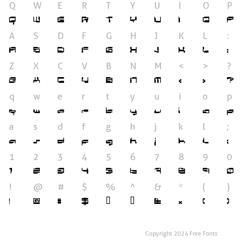 Character Map of personal computer Regular