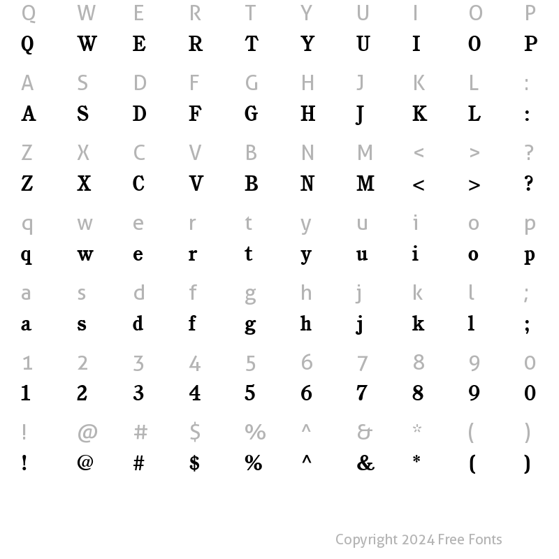 Character Map of Perspective SSi Bold